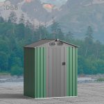 KingSuper series metal garden shed with Gable roof 5x3ft（10）