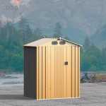 KingSuper series metal garden shed with Gable roof 5x3ft（13）