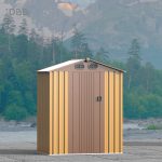 KingSuper series metal garden shed with Gable roof 5x3ft（14）