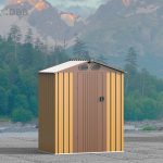 KingSuper series metal garden shed with Gable roof 5x3ft（19）