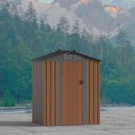KingSuper series metal garden shed with Gable roof 5x3ft（20）
