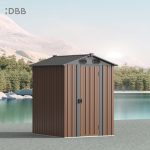 KingSuper series metal garden shed with Gable roof 5x6ft（11）