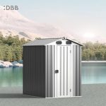 KingSuper series metal garden shed with Gable roof 5x6ft（17）