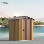 KingSuper series metal garden shed with Gable roof 5x6ft（18）