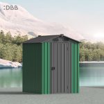 KingSuper series metal garden shed with Gable roof 5x6ft（5） 1