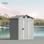 KingSuper series metal garden shed with Gable roof 5x6ft（6） 1