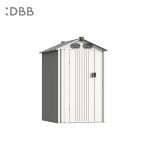 KingSuper series metal garden shed with Gable roof beige 4x6ft
