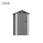 KingSuper series metal garden shed with Gable roof beige gray 4x4ft