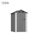 KingSuper series metal garden shed with Gable roof beige gray 4x6ft