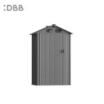 KingSuper series metal garden shed with Gable roof gray 4x4ft