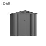 KingSuper series metal garden shed with Gable roof gray 6x4ft 2