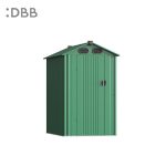KingSuper series metal garden shed with Gable roof green 4x6ft
