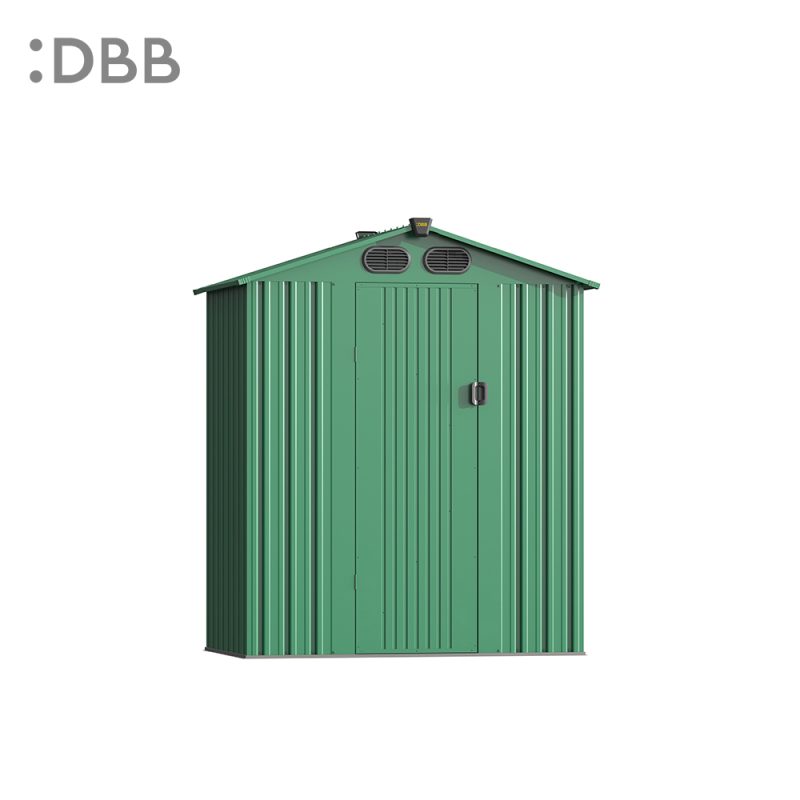 KingSuper series metal garden shed with Gable roof green