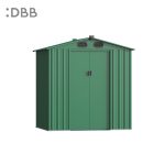 KingSuper series metal garden shed with Gable roof green 6x5ft