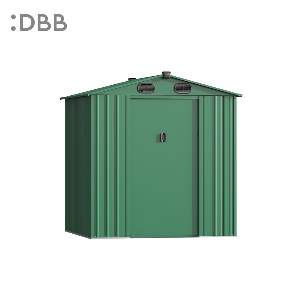 KingSuper series metal garden shed with Gable roof green
