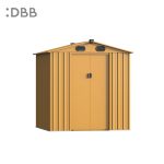 KingSuper series metal garden shed with Gable roof yellow 6x6ft