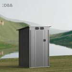 KingSuper series metal garden shed with Pent roof 4x3ft 6