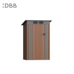 KingSuper series metal garden shed with Pent roof brown gray 4x3ft 2