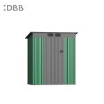 KingSuper series metal garden shed with Pent roof green gray 5x3ft 2