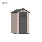 Kingcenter series Intelligent Plastic Sheds with Gable roof Acorn powder 4x4ft 1