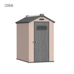 Kingcenter series Intelligent Plastic Sheds with Gable roof Acorn powder 4x6ft 3