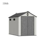 Kingcenter series Intelligent Plastic Sheds with Gable roof Stardust 6x10ft 3