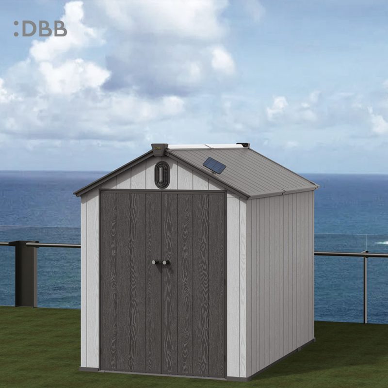 6' X 10' Plastic Shed With Floor Outdoor Storage Apex Garden Storage ...