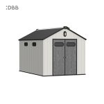 Kingcenter series Intelligent Plastic Sheds with Gable roof Stardust 8x12ft 1