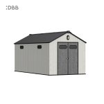 Kingcenter series Intelligent Plastic Sheds with Gable roof Stardust 8x16ft 1