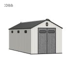 Kingcenter series Intelligent Plastic Sheds with Gable roof Stardust 8x20ft 3