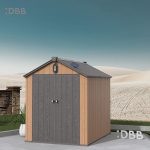 Kingcenter series Intelligent Plastic Sheds with Gable roof Warm brown 6x8ft 2