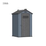 Kingcenter series Intelligent Plastic Sheds with Gable roof blue 1ashes 4x4ft