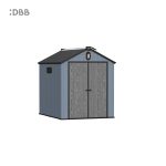 Kingcenter series Intelligent Plastic Sheds with Gable roof blue ashes 6x8ft 1