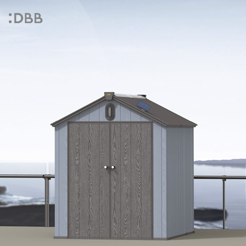 6' X 10' Plastic Shed With Floor Outdoor Storage Apex Garden Storage ...