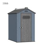 Kingcenter series Intelligent Plastic Sheds with Gable roof blue ashes2 4x6ft 2