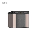 Kingcenter series Intelligent Plastic Sheds with Pent roof Acorn powder 8x6ft