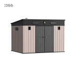 Kingcenter series Intelligent Plastic Sheds with Pent roof Acorn powder1 10x8ft