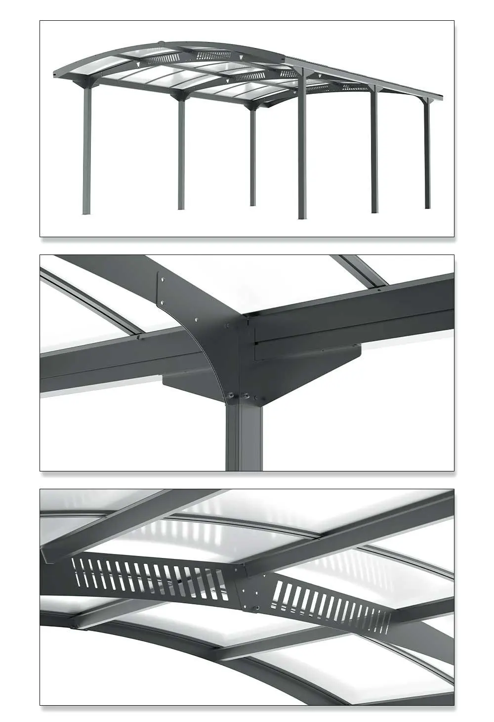 Heavy-Duty Aluminum Frame Carpor
